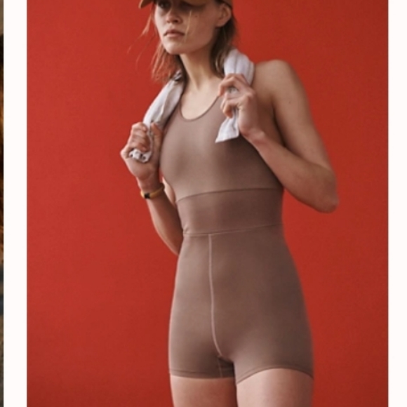FP MOVEMENT Every Single Time Moon Rock Tan Runsie Romper